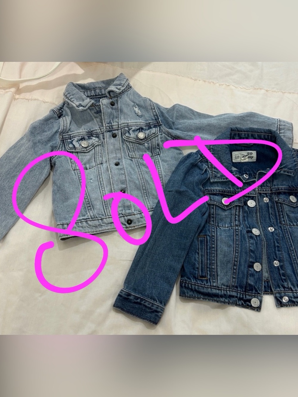 GAP Light Blue Denim Jacket & Minnie Mouse denim Jacket
Size 4T